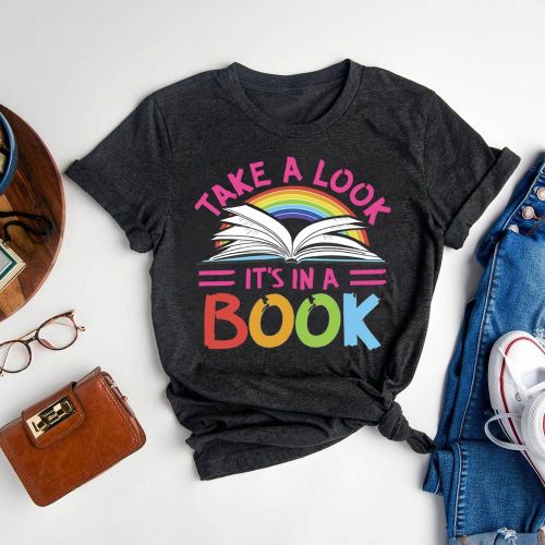 T-Shirt Manches Courtes En Coton Pour Homme Et Femme, Décontracté Et Neutre, À La Mode, Livre Arc-En-Ciel, S-Xxxl