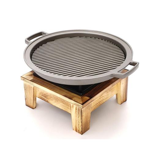 Rond Grill à Barbecue de Style Japonais, Poêle à Charbon Portable, pour l'Extérieur, Plaque de rôtissage