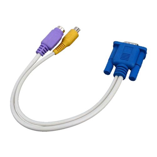 Câble adaptateur de sortie AV TV Composite, VGA SVGA vers s-vidéo RCA, 15 broches, 1 pièce