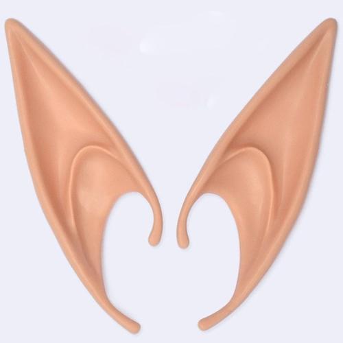 Paire D'Oreilles D'Elfe En Latex Doux, Fausses Oreilles, Accessoires De Cosplay Féerique Pour Fête D'Halloween Professionnelle