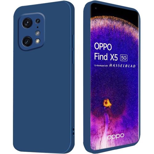 Coque Pour Oppo Find X5, Tpu Case Soyeux Housse Protective Anti-Chocs Anti-Rayure Gel Case Case Cover - Bleu