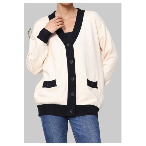 Pull Cardigan Beige Femme