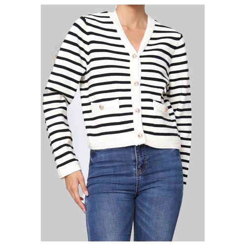 Pull Cardigan Blanc Femme