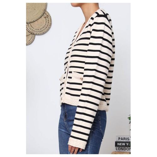 Pull Cardigan Beige Femme