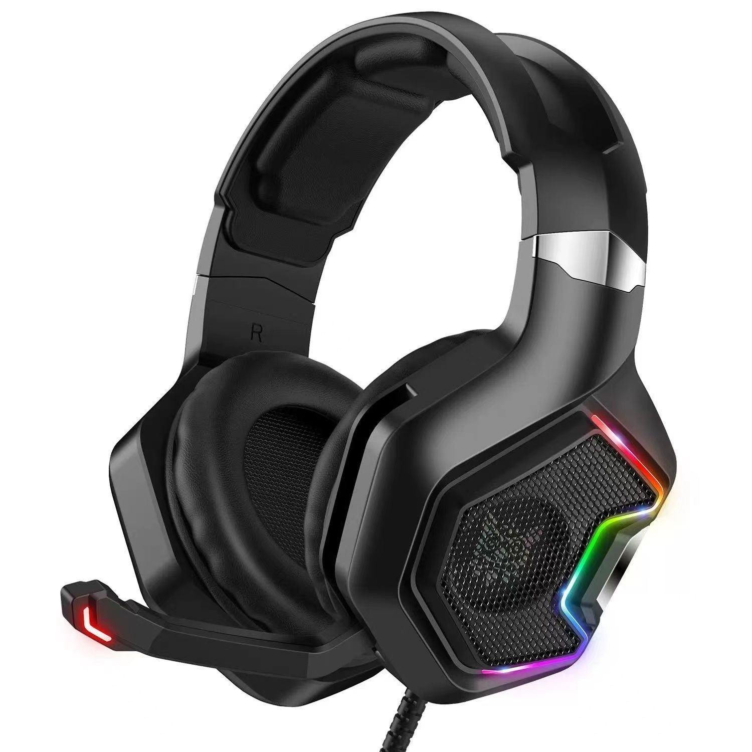 Casque Gaming PS4 Pro, Casque Xbox One Over-Ear RGB 7 Couleurs