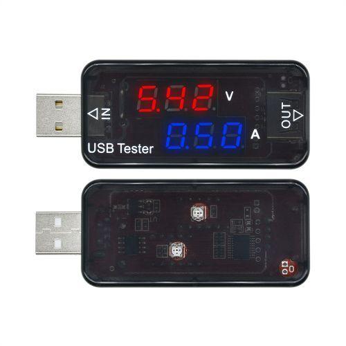3 bits rouge bleu - Voltmètre LCD USB de haute précision 4 bits, testeur de tension de courant numérique, détecteur de charge, alimentation Mobile, chargeur