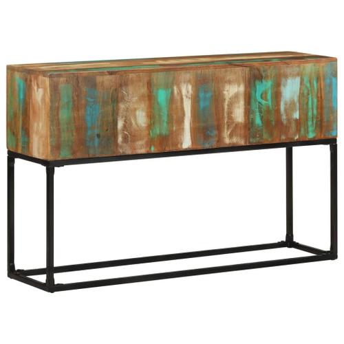 Table Console 120x30x75 Cm Bois De Récupération Massif