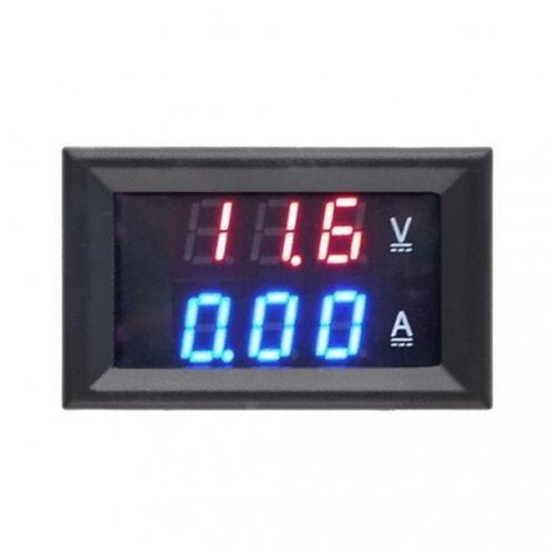 Rouge Bleu 100A - Voltmètre Numérique, 100v, 50a, 100a, Led Ampèremètre, Testeur D'ampère, Tension Continue, Moniteur De Courant