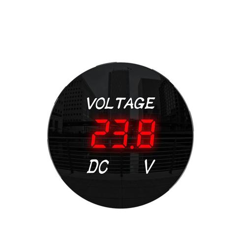 Seul voltmètre - Voltmètre Universel 12v 24v, Thermomètre Numérique À Led, Chargeur Usb, Voltmètre De Température Pour Outil De Voiture