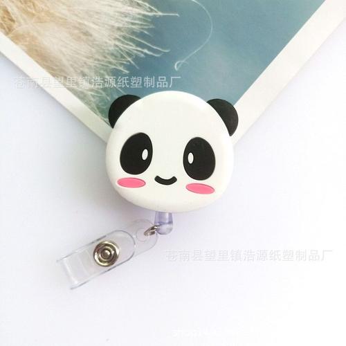 Panda De Couleur Moulinets De Badge De Patte De Chat De Dessin Animé Kawaii, Porcelet De Krasnohamster, Accessoires De Support De Carte D'identité Et Ic, Carte De Travail