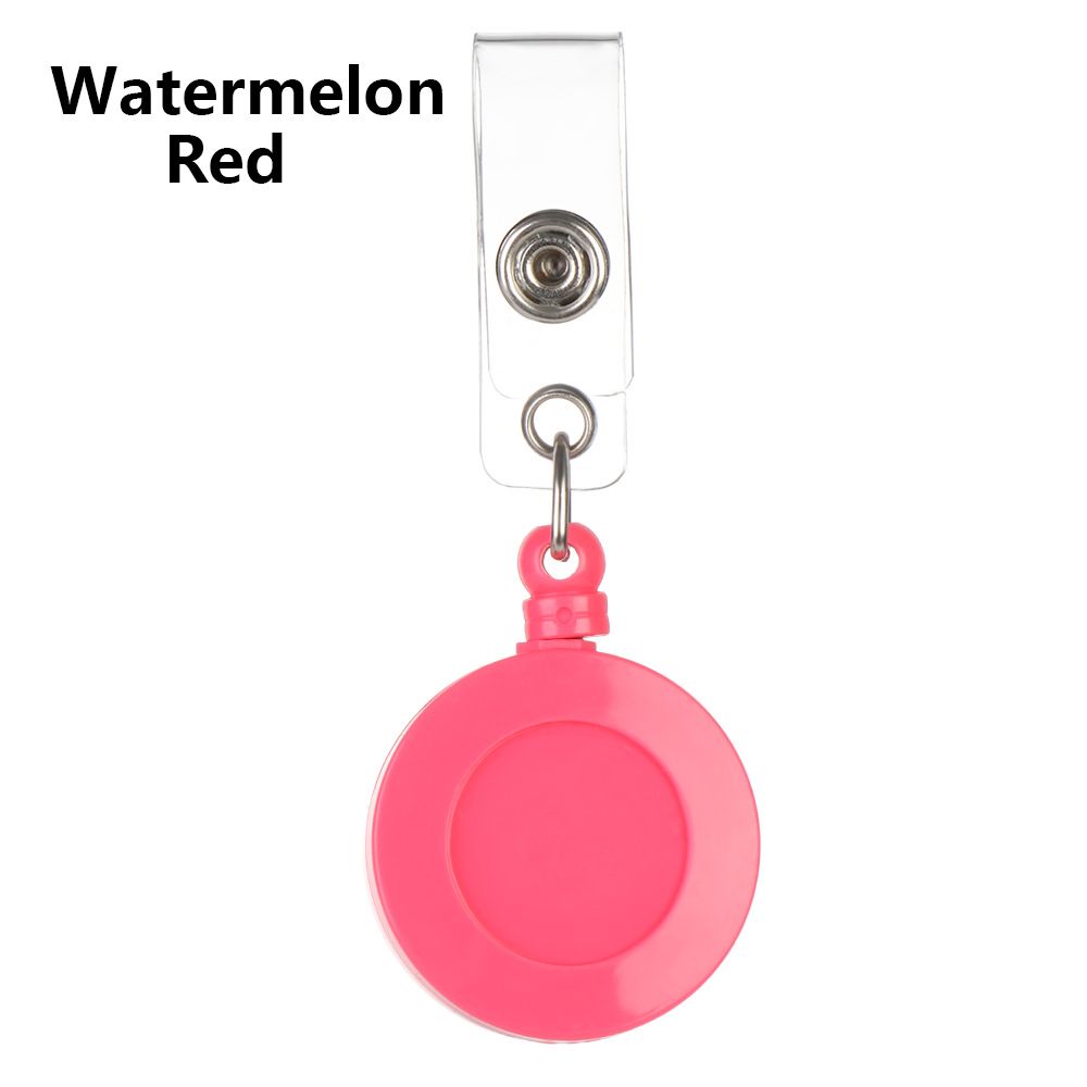 Couleur A - Rouge Pastèque Porte-Badge Rétractable Créatif Avec Lanières, Porte-Carte D'identité D'infirmière, Clip Anti-Perte, Mode Unisexe, Rotation À 360 °, 1pc