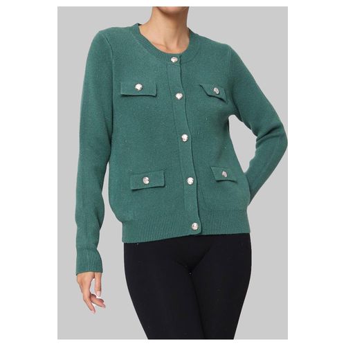 Gilet Cardigan Vert Femme