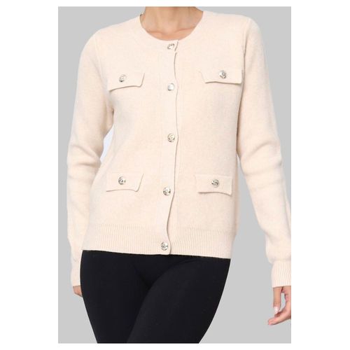 Gilet Cardigan Beige Femme
