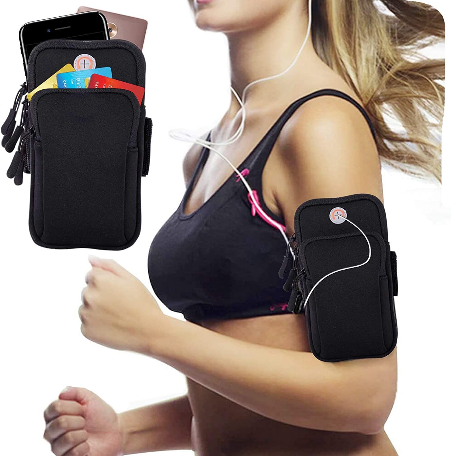 Brassard De Sport Brassard De Course Sac À Bras Universel Pour Téléphone Portable Jusqu'à 7,0", Iphone 11 Xs Max X 8 7 6 6s Plus, Galaxy S10 S9 Plus S10e S9 S8 S7 Edge S6 Huawei P40 P20 Mate 20