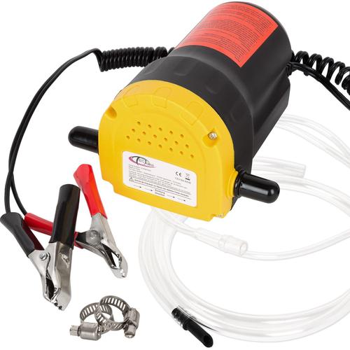 Tectake Pompe À Vidange Electrique D'huile Moteur Et Gasoil 12 V Noir