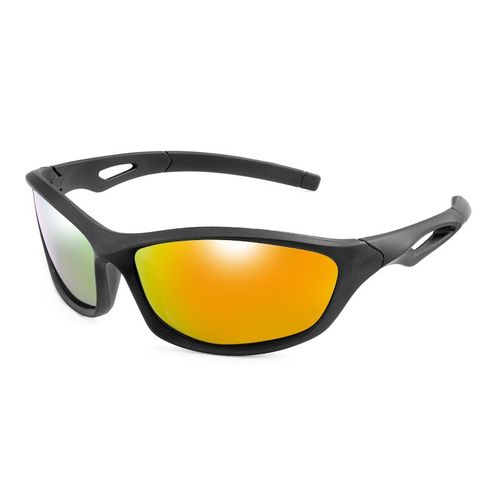 Couleur Noirorange Lunettes De Soleil Polarisées En Silicone Pour Enfants, Lunettes De Sécurité, Lunettes De Sport En Plein Air, Nuances Pour Enfants Garçons Et Filles, Tr90