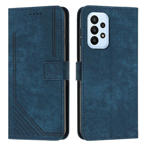 Coque Pour Samsung Galaxy A52,Etui De Samsung Galaxy A52 Premium En Cuir Pochette Protection,Étui Pour Samsung Galaxy A52 Portefeuille Rabat Clapet Case,Bleu