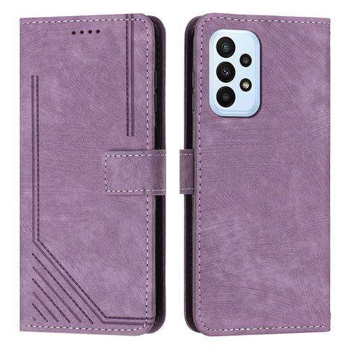Coque Pour Samsung Galaxy A52,Etui De Samsung Galaxy A52 Premium En Cuir Pochette Protection,Étui Pour Samsung Galaxy A52 Portefeuille Rabat Clapet Case,Violet