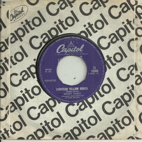 Bobby Darin : Eighteen Yellow Roses (Bobby Darin) / Not For Me (Bobby Darin)