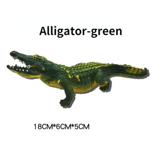 Modèle De Simulation De Crocodile Lézard En Caoutchouc Souple,Reptile,Éducation De La Petite Enfance,Accessoires D'halloween,Jouets Amusants - Type Alligator-Green #B