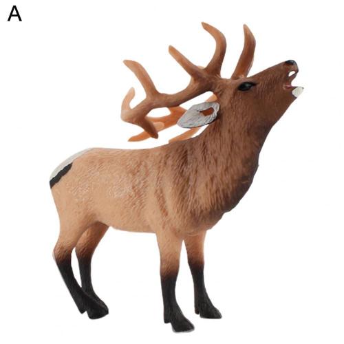 Figurines D'animal De La Forêt Pour Décoration De Gâteau,Jouets De Simulation,Élan,Renne,Alpaga,Cerf,Action,Modèle - Type A