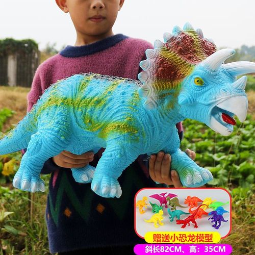 Modèle De Requin Dinosaure Grande Taille,Jouets Pour Enfants Tyrannosaure Rex Marionnettes Souples Animaux Velociraptor Jurassic World Cadeau Pour Enfants - Type Vert Clair