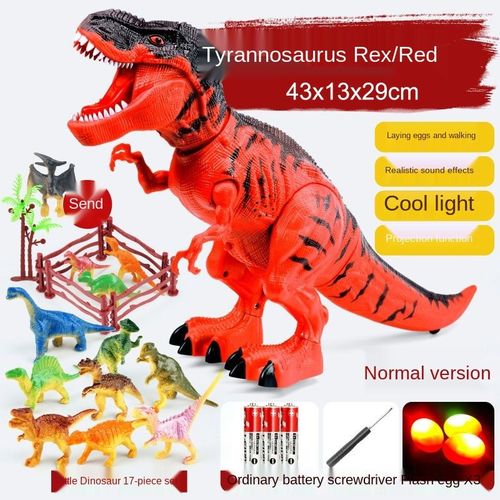 Dinosaure Télécommandé Électrique Surdimensionné,Jouet Tyrannosaure Rex,Simulation Du Son De Marche,Ensemble D'animaux Pour Enfants #G