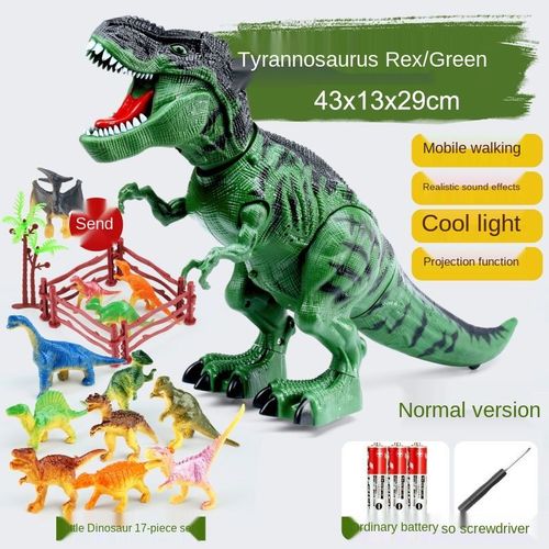 Dinosaure Télécommandé Électrique Surdimensionné,Jouet Tyrannosaure Rex,Simulation Du Son De Marche,Ensemble D'animaux Pour Enfants #A