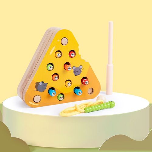 Puzzle De Jouets De Pêche Magnétique Pour Enfants,Éducation Précoce,Insecte En Bois,Forgand,Piégeage Des Abeilles,3 Po,2 Ans,3 Ans,6 Ans - Type Plum