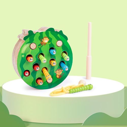 Puzzle De Jouets De Pêche Magnétique Pour Enfants,Éducation Précoce,Insecte En Bois,Forgand,Piégeage Des Abeilles,3 Po,2 Ans,3 Ans,6 Ans - Type Chocolat