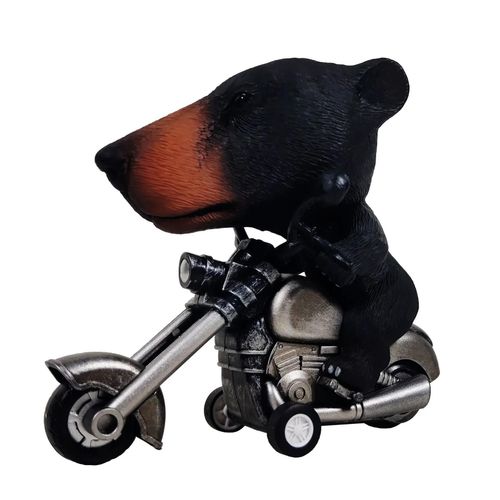 Mini Moto Dinosaure Peinte À La Main Pour Enfants,Modèle Animal De Simulation,Jouets À Inertie,Cadeau Pour Enfants - Type Black Bear