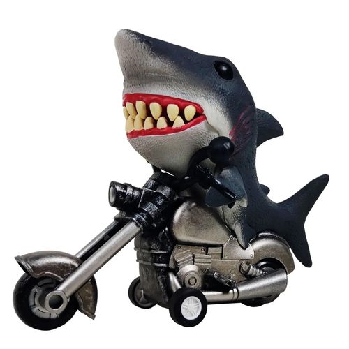 Mini Moto Dinosaure Peinte À La Main Pour Enfants,Modèle Animal De Simulation,Jouets À Inertie,Cadeau Pour Enfants - Type Shark