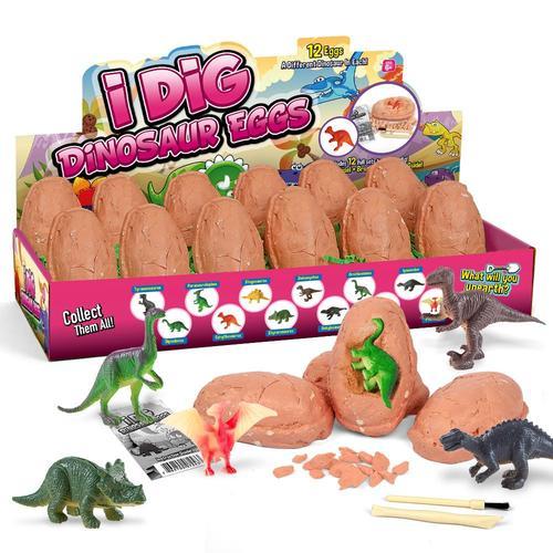 Oeuf De Dinosaure Scientifique Pour Enfants,Jouets Miniers,Jouets D'archéologie,Vorannosaurus,Modèle De Monde,Cadeaux Éducatifs,Boîte De 12 Pièces