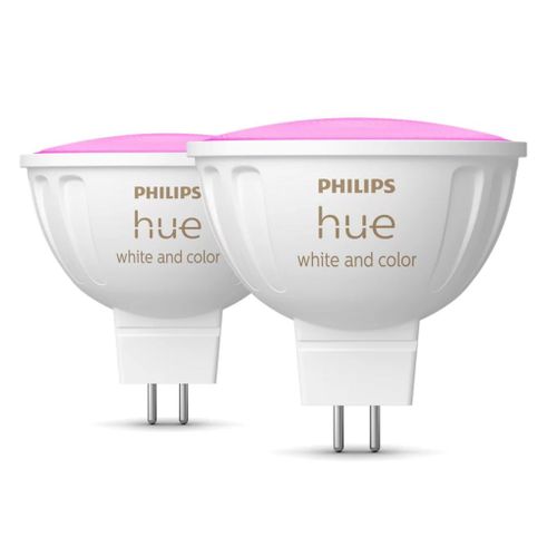 Philips Mr16 - Spot Connecté Gu 5.3 - (Pack De 2) - Blanc Froid À Chaud Et Couleurs