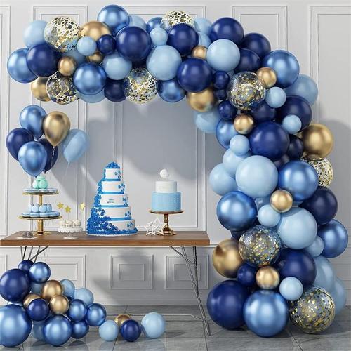 Décoration anniversaire bleu - ballons joyeux anniversaire - garçon fille