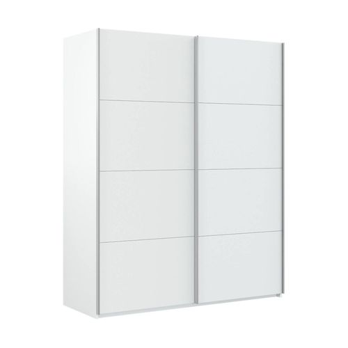 Armoire 2 Portes En Bois Blanc Brillant 210x60h200 Cm