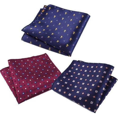 Mouchoirs Brodés Pour Hommes 3pcs Serviette De Poche Vintage Mouchoirs Imprimés Pour Hommes D'affaires Accessoire