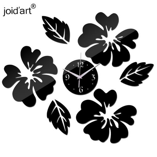 Noir - Horloge murale à Quartz en acrylique, grand ensemble de plusieurs pièces, Design moderne, décoration pour salon, nouvelle collection