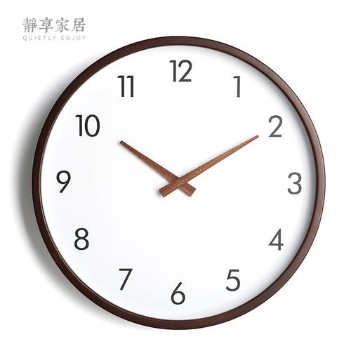 Style 6 - 10 pouces - Horloge murale blanche en bois au Design nordique moderne, mécanisme'horloge silencieuse pour chambre à coucher, cuisine, bureau