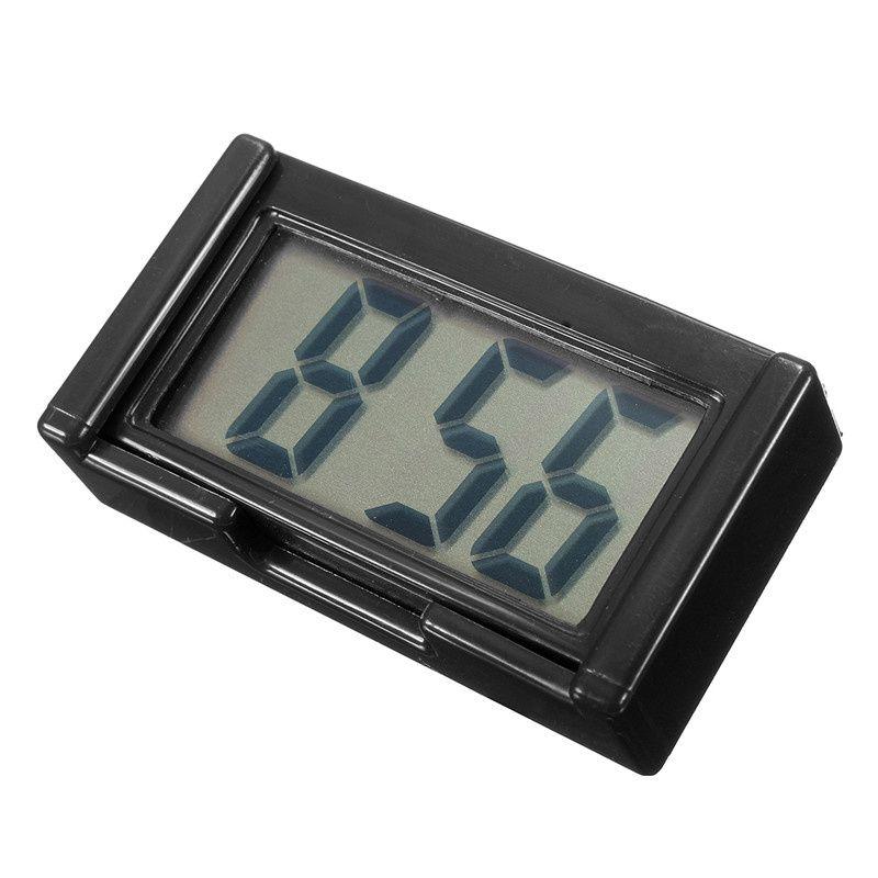 Noir - Mini horloge de tableau de bord pour voiture, 1 pièce, support Auto  adhésif Durable, horloge numérique électronique pour voiture