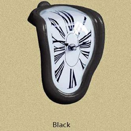 Noir - Montre De Salvador Dali, Horloge Fondue, Décorative, Pour Maison, Bureau, Étagère De Jardin, Table De Bureau, Cadeau Créatif Drôle