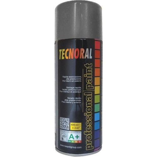TECNORAL - Bombe de peinture aérosol - Gris Antracite
