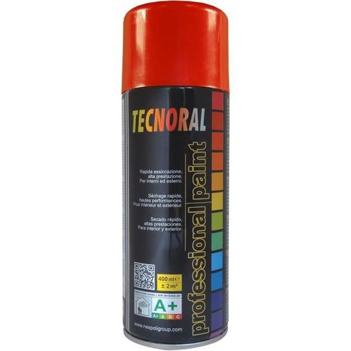 TECNORAL - Bombe de peinture aérosol - Rouge Chine