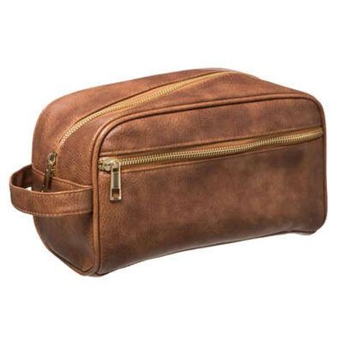 TROUSSE TOILETTE VINTAGE CUIR