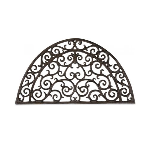 Tapis Paillasson Demi-Lune Fonte Marron 66x37.5x2cm