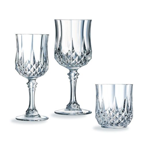 Ensemble Verres À Pied Et Gobelets Longchamp - Cristal D'arques