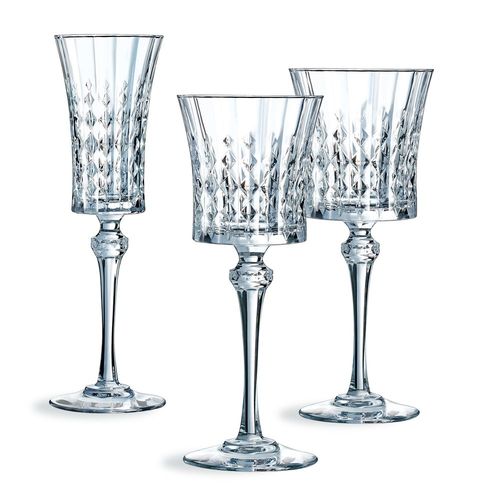 Ensemble 18 Verres À Pied Lady Diamond - Cristal D'arques