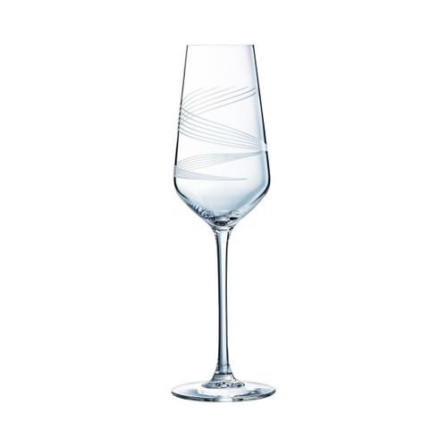 4 Flûtes À Champagne 21cl Intense - Cristal D'arques - Cristallin Moderne