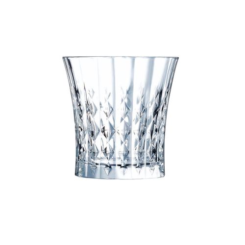 6 Verres À Eau 27cl Lady Diamond - Cristal D'arques - Verre Ultra Transparent Au Design Vintage