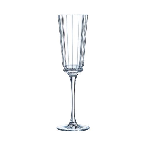 6 Flûtes À Champagne 17cl Macassar - Cristal D'arques - Verre Ultra Transparent Au Design Vintage